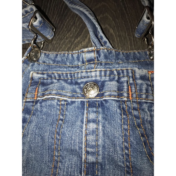 TRUE RELIGION short cuffed overalls in size small - Picture 5 of 6